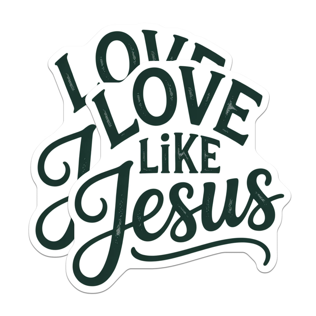 (2 Pack) Love Like Jesus Magnets - Christian Faith Quote - Inspirational Message - Religious Home Decor - 5 Inches On Longest Side - Thick Durable Magnet - Made in USA - MAG19806