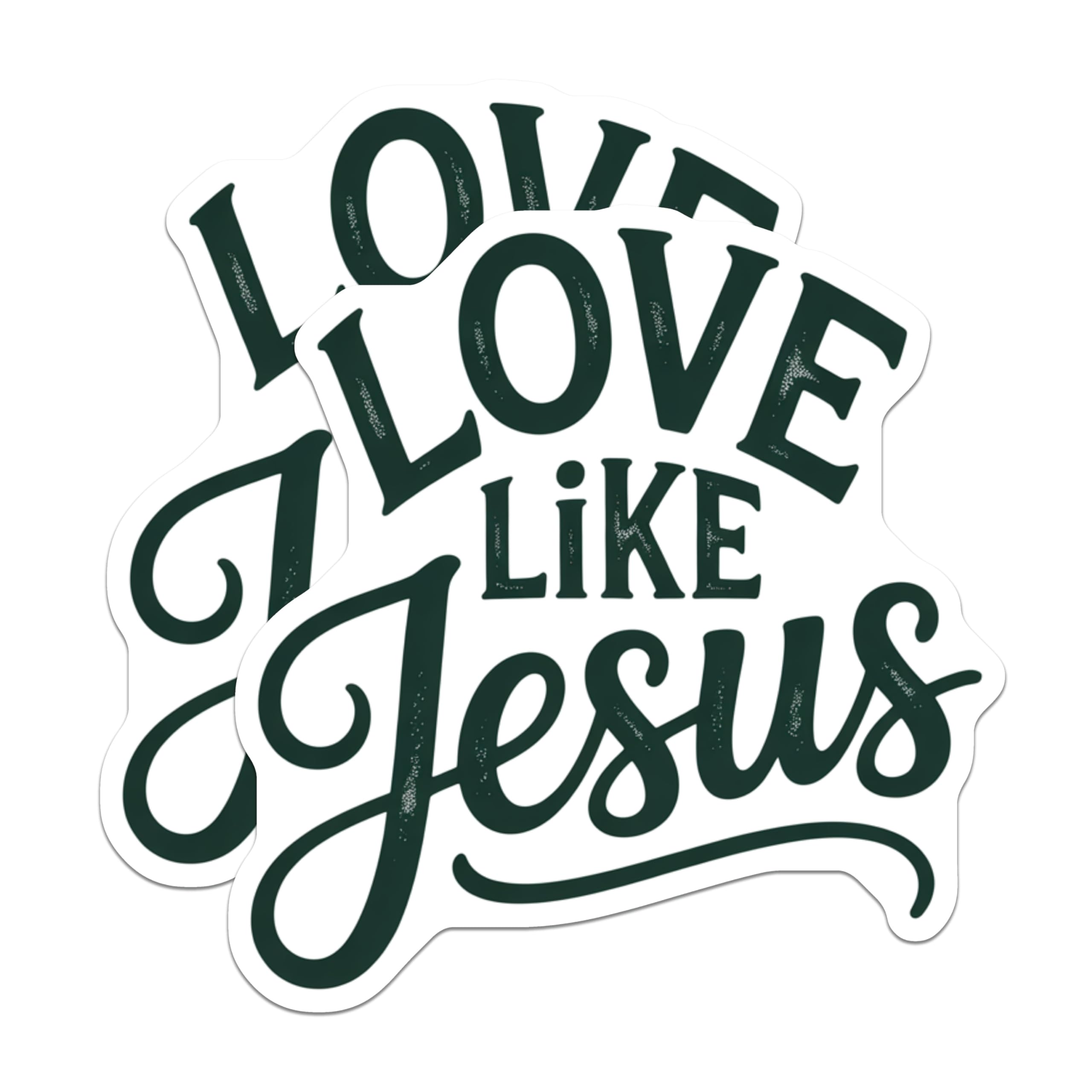(2 Pack) Love Like Jesus Magnets - Christian Faith Quote - Inspirational Message - Religious Home Decor - 5 Inches On Longest Side - Thick Durable Magnet - Made in USA - MAG19806