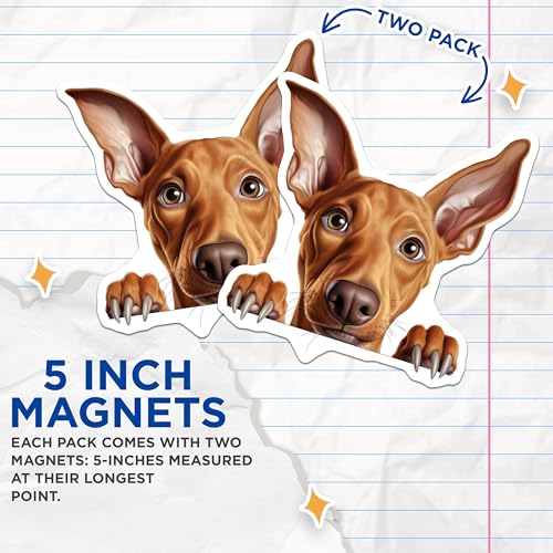 (2 Pack) Animal Lovers Magnet - Home Decoration - Office Fridge Accessories - 5" On Longest Side - Sticks to Smooth Flat Surfaces - Made in USA - MAG10248