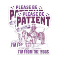 (2 Pack) Please Be Patient Stickers - Funny Retro Stickers - Humor Decal for Laptops, Water Bottles, and Journals - 5" On Longest Side - Sticks to Any Smooth Flat Surface - Made in USA - BMCS3544