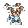 (2 Pack) Grumpy Dog Magnets - Dapper French Bulldog Boston Terrier Art - Pet Lover Decor for Fridge Locker - 5 Inches On Longest Side - Thick Durable Magnet - Made in USA - MAG29892