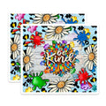(2 Pack) Autism Awareness Magnets - Be Kind Sunflower Puzzle Piece Decor - Neurodiversity Acceptance Fridge Locker Display - 5 Inches On Longest Side - Thick Durable Magnet - Made in USA - MAG23848