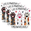 (3 Pack) Cat Paw Decals - Paw Prints - Feline Stickers - 3 Inches On Longest Side - Easy Peel & Apply - Made in USA - 3MCS8395