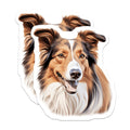 (2 Pack) Collie Dog Magnets - Dog Lover Decor - Pet Portrait Refrigerator Accent for Collie Owners - 5 Inches On Longest Side - Thick Durable Magnet - Made in USA - MAG30354