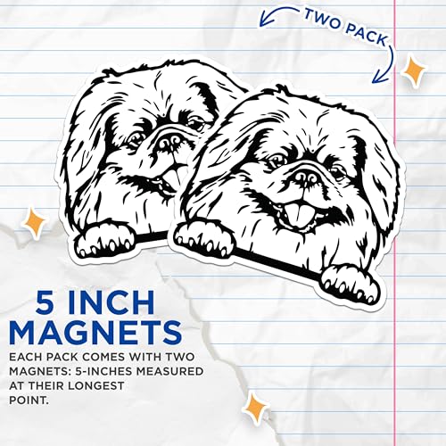 (2 Pack) Dog Magnets - Cute Dog Face Magnets - Puppy Animal Magnet - Home Fridge ation Magnet - 5" On Longest Side - for Cars, Fridges, Toolboxes - Made in USA - MAG4047
