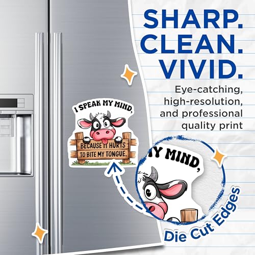 (2 Pack) I Speak My Mind Magnet - 5" On Longest Side - Sticks to Smooth Flat Surfaces - Made in USA - MAG9711