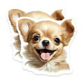 (2 Pack) Happy Chihuahua Puppy Magnets - Adorable Dog Lover Kitchen Fridge Magnet Decor - Cute Pet Animal Enthusiast - 5 Inches On Longest Side - Thick Durable Magnet - Made in USA - MAG25772