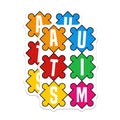 (2 Pack) Autism Awareness Magnets - Colorful Puzzle Piece Symbol - Neurodiversity Acceptance Decor - Special Education Teacher - 5" - Thick Durable Magnet - Made in USA - MAG39196