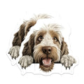 (2 Pack) Cute Puppy Illustration Magnet - Fridge or Locker Decor - 5" On Longest Side - Sticks to Smooth Flat Surfaces - Made in USA - MAG10286