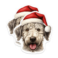 (2 Pack) Goldendoodle Dog Magnets - Santa Hat Christmas Pet Decor - Holiday Fridge Accessory - Winter Kitchen Accent - 5 Inches On Longest Side - Thick Durable Magnet - Made in USA - MAG26637