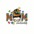 (3 Pack) Autism Mom Decals - Autism Awareness - Puzzle Piece Decal - 3 Inches On Longest Side - Easy Peel & Apply - Made in USA - 3MCS7765