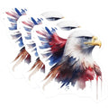 (3 Pack) Eagle Decals - Patriotic Symbol - American Pride - Laptop Decals- 3 Inches On Longest Side - Easy Peel & Apply - Made in USA - 3MCS5522
