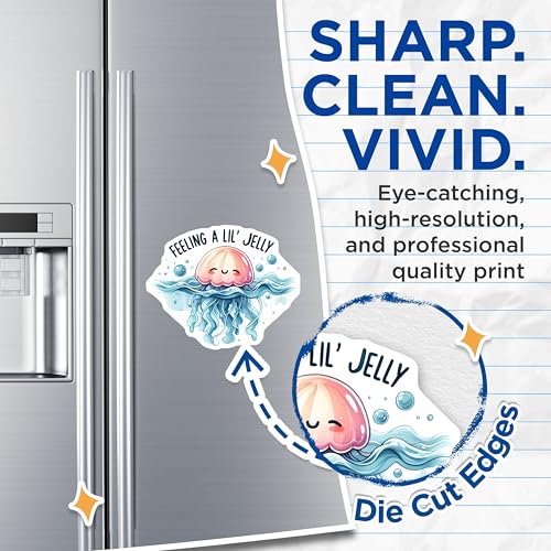 (2 Pack) Feeling A Lil' Jelly Magnets Magnets - 5" On Longest Side - Made in USA - Sticks to Refrigerators & Metal Surfaces - MAG9287