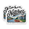 (2 Pack) Natchez Mississippi Magnets - Oldest City - River Town Souvenir - 5" On Longest Side - Premium Magnet - for Cars, Refrigerators, Toolboxes, Lockers - Made in USA - MAG18854