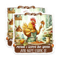 (2 Pack) Funny Chicken Baking Magnets - Kitchen - Baking Humor Magnets - 5" On Longest Side - for Cars, Fridges, Toolboxes - Made in USA - MAG4362