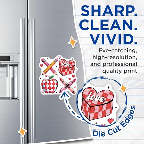 (2 Pack) Cute Heart Magnets - 5" On Longest Side - for Cars, Fridges, Toolboxes - Made in USA - MAG7650