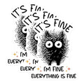 (3 Pack) Its Fine Im Fine Decals - Funny Quote - Laptop Sticker - Everything is Fine - 3 Inches On Longest Side - Easy Peel & Apply - Made in USA - 3MCS6096