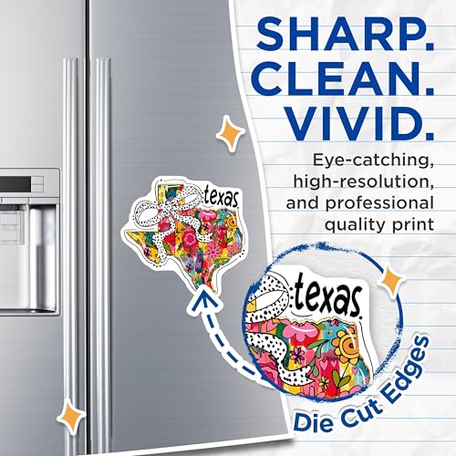 (2 Pack) Bold Floral Decor Magnet - 5" On Longest Side - Sticks to Smooth Flat Surfaces - Made in USA - MAG9579