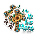 (2 Pack) Christian Cross Magnets - He Has Risen Decor - Religious Easter Magnets - 5" On Longest Side - Premium Magnet - for Cars, Refrigerators, Toolboxes, Lockers - Made in USA - MAG17123
