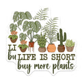 (2 Pack) Buy More Plants Magnets - Plant Lover Decor - Houseplant Quote Fridge Magnets - 5" On Longest Side - Premium Magnet - for Cars, Refrigerators, Toolboxes, Lockers - Made in USA - MAG17212