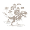 (2 Pack) Gorilla T Rex Riding Magnets - Funny Dinosaur Ape - Bruh UFO Alien Fridge Locker Decor - 5 Inches On Longest Side - Thick Durable Magnet - Made in USA - MAG22990
