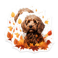 (2 Pack) Cockapoo Magnets - Autumn Dog Decor - Fall Pet Lover Art - 5 Inches On Longest Side - Thick Durable Magnet - Made in USA - MAG23261