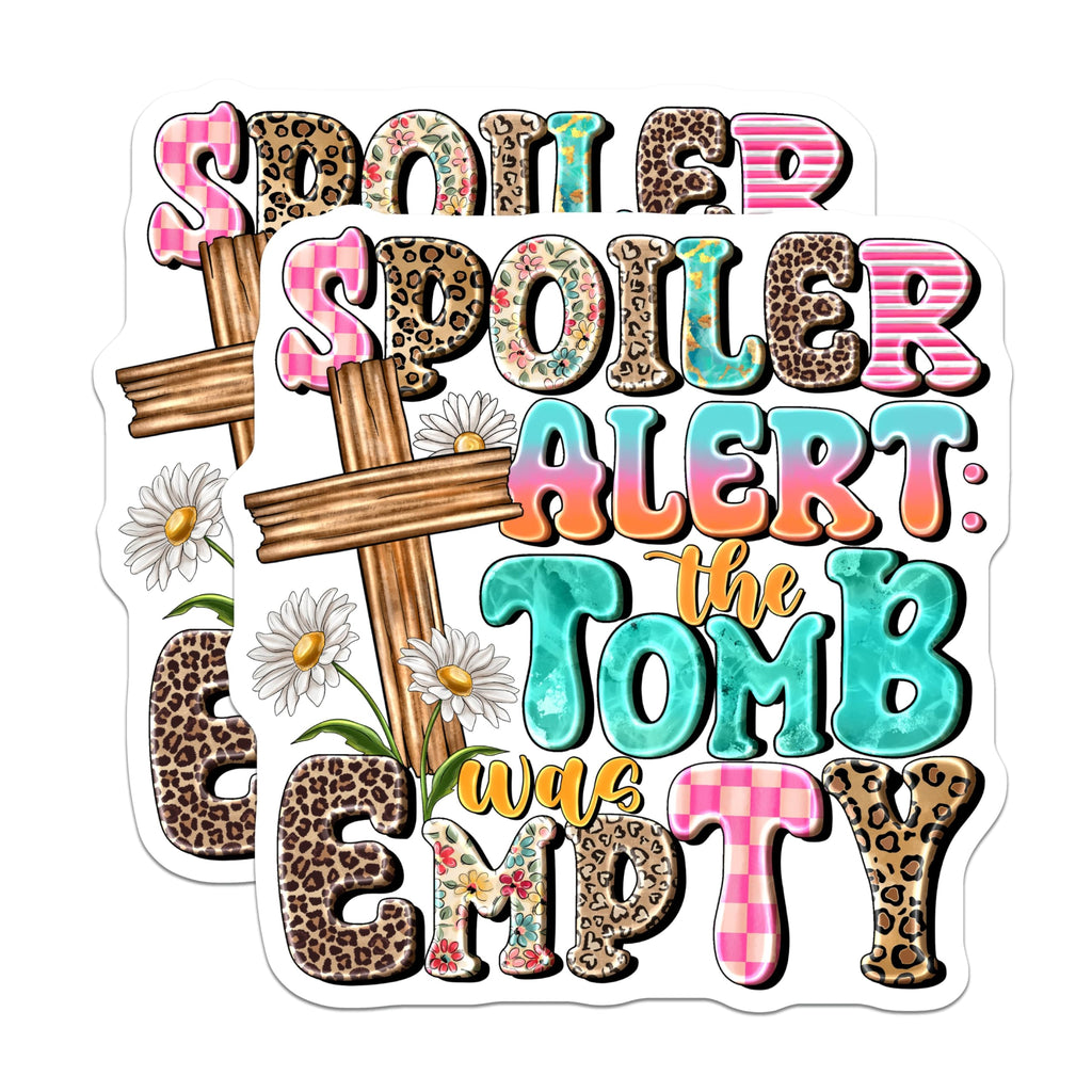 (2 Pack) Empty Tomb Magnets - Christian Easter Decor - Resurrection Day Jesus - Faith Based Kitchen Art - 5 Inches On Longest Side - Thick Durable Magnet - Made in USA - MAG25023