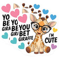 (3 Pack) Cute Giraffe Decals - Laptop Decal - Animal Stickers - 3 Inches On Longest Side - Easy Peel & Apply - Made in USA - 3MCS4341