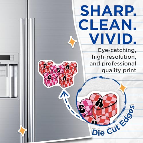 (2 Pack) Heart Shaped Alphabet Magnets - 5" On Longest Side - for Cars, Fridges, Toolboxes - Made in USA - MAG7661