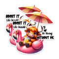 (2 Pack) Admit It Life Would Be Boring Without Me Magnets - Cute Animal Magnet Set - Fun Fridge Magnets for Friends- 5" On Longest Side - for Fridges, Toolboxes, Cars - Made in USA - MAG2927
