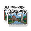 (2 Pack) Montgomery Alabama Magnets - City Souvenir Magnets - Travel Destination Decor - 5" On Longest Side - Premium Magnet - for Cars, Refrigerators, Toolboxes, Lockers - Made in USA - MAG17523