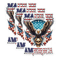 (3 Pack) American Eagle Decals - Patriotic Design - Made in America Sticker - 3 Inches On Longest Side - Easy Peel & Apply - Made in USA - 3MCS6159
