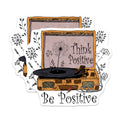 (2 Pack) Positive Affirmation Magnets - Retro Record Player Decor - Dandelion Botanical Home Accents - 5 Inches On Longest Side - Thick Durable Magnet - Made in USA - MAG37133