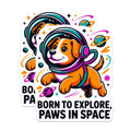 (2 Pack) Space Dog Magnets - Cute Puppy Decor - Pet Lover Fridge Accessories - 5 Inches On Longest Side - Thick Durable Magnet - Made in USA - MAG26917