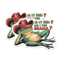 (2 Pack) Drama Frog Magnets - Sassy Amphibian Art - Cowboy Hat Meme - Refrigerator Humor - 5 Inches On Longest Side - Thick Durable Magnet - Made in USA - MAG22986