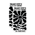 (2 Pack) Trust Gods Plan His Timing is Perfect Magnets - Motivational Quote - Inspirational Flower - 5" On Longest Side - for Cars, Refrigerators, Toolboxes, Lockers - Made in USA BMCS3089