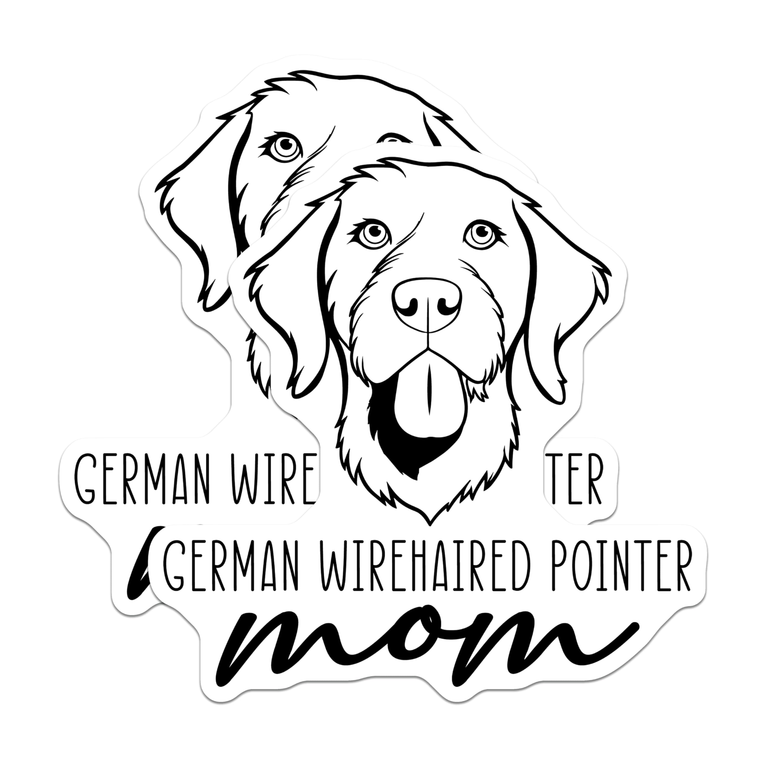 (2 Pack) German Wirehaired Pointer Dog Mom Magnets - Breed Specific Pet Owner - Dog Lover Kitchen Decor - 5 Inches On Longest Side - Thick Durable Magnet - Made in USA - MAG27064