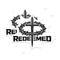(2 Pack) Christian Magnets - Redeemed Cross Crown Thorns - Spiritual Vehicle Art - 5 Inches On Longest Side - Thick Durable Magnet - Made in USA - MAG22814
