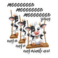 (3 Pack) Cow Decals - Cute Animal Decal - Funny Quote Laptop Decals - 3 Inches On Longest Side - Easy Peel & Apply - Made in USA - 3MCS8565