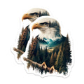 (2 Pack) Bald Eagle Magnets - Mountain Forest Eagle - Wildlife Decor - 5" On Longest Side - Premium Magnet - for Cars, Refrigerators, Toolboxes, Lockers - Made in USA - MAG14098