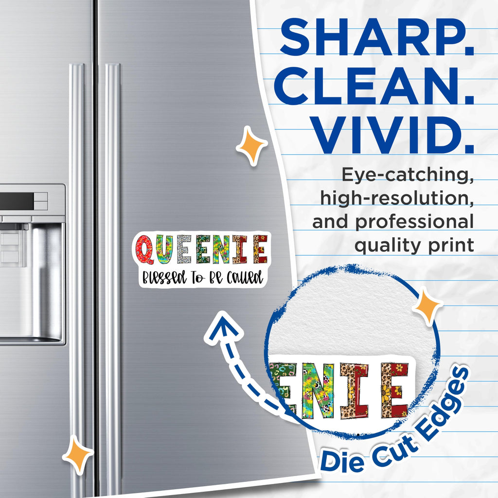 (2 Pack) Queenie Magnets - Blessed to Be Called - Colorful Lettering Magnets - 5" On Longest Side - Premium Magnet - for Cars, Refrigerators, Toolboxes, Lockers - Made in USA - MAG14970