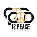 (2 Pack) God is Peace Magnets - Peace Sign Spiritual Decor - Inspirational Faith Display - 5 Inches On Longest Side - Thick Durable Magnet - Made in USA - MAG24030