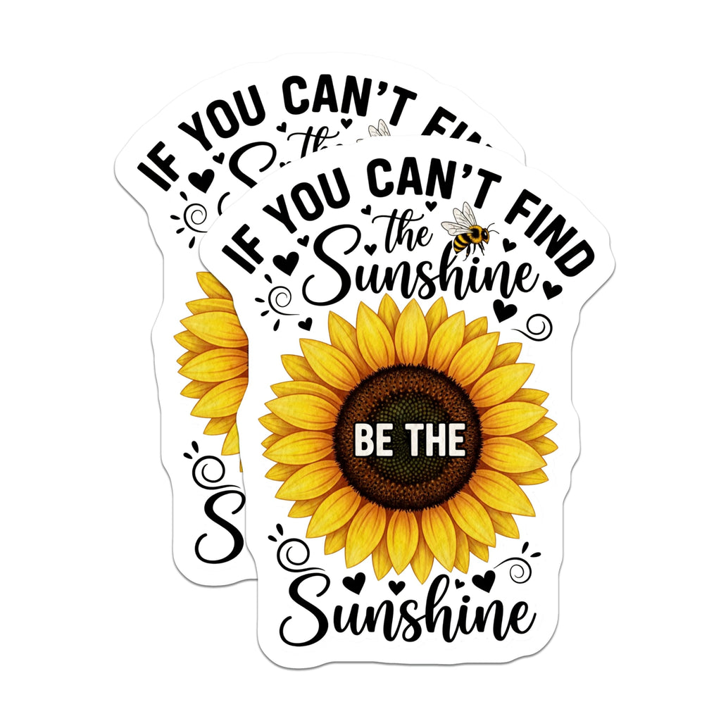 (2 Pack) Sunflower Magnets - Inspirational Quote - Fridge Locker Decor - 5" On Longest Side - Premium Magnet - for Cars, Refrigerators, Toolboxes, Lockers - Made in USA - MAG14751
