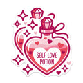 (2 Pack) Self Love Potion Magnets - Daily Positive Affirmation - Whimsical Heart Bottle Decor - 5 Inches On Longest Side - Thick Durable Magnet - Made in USA - MAG22532