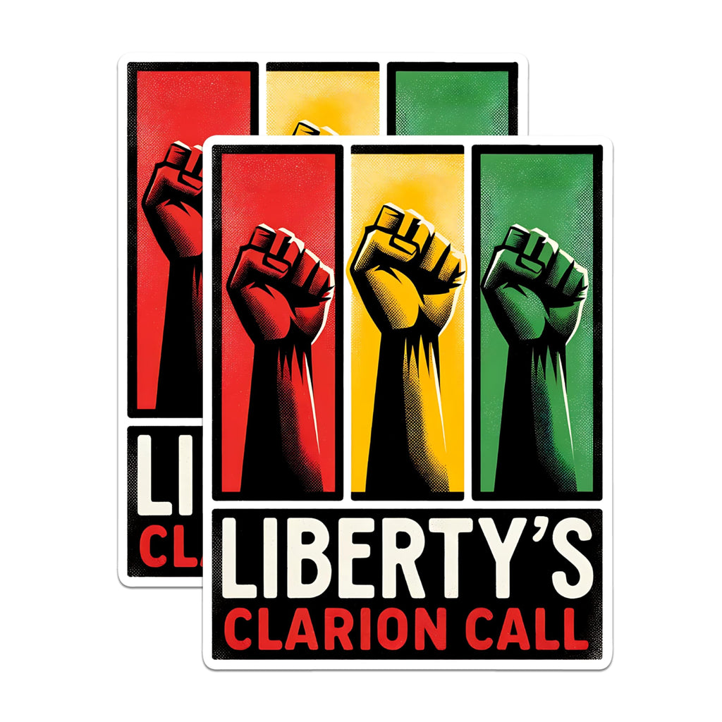 (2 Pack) Liberty's Clarion Call Magnets - Inspirational Equality Magnets - Freedom and Justice Magnets- 5" On Longest Side - for Fridges, Toolboxes, Cars - Made in USA - MAG2657