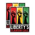 (2 Pack) Liberty's Clarion Call Magnets - Inspirational Equality Magnets - Freedom and Justice Magnets- 5" On Longest Side - for Fridges, Toolboxes, Cars - Made in USA - MAG2657
