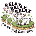 (3 Pack) Relax I've Goat This Decals - Cute Goat Stickers - Funny Animal Decals - 3 Inches On Longest Side - Easy Peel & Apply - Made in USA - 3MCS0241