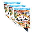 (3 Pack) Nevada Las Vegas Decals - Travel Souvenir - Laptop Decal- 3 Inches On Longest Side - Easy Peel & Apply - Made in USA - 3MCS5058