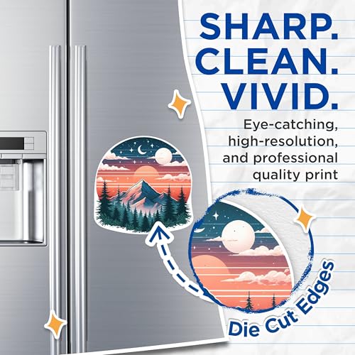 (2 Packs) Mountain Nature Hiking Magnets - Outdoorsman Hiker Magnets - 5 Inches On Longest Side - Premium Magnet - for Fridges, Toolboxes, Cars - Made in USA - MAG2296