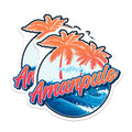 (2 Pack) Amanpulo Stickers - Tropical Island - Beach Vacation - 5" On Longest Side - Sticks to Smooth Flat Surfaces - Made in USA - BMCS18971